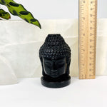 Carved Crystal Buddha Head Figurine