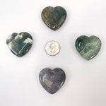 Green Moss Agate CrystalPolished Hearts