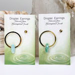 Gemstone Droplet Earrings