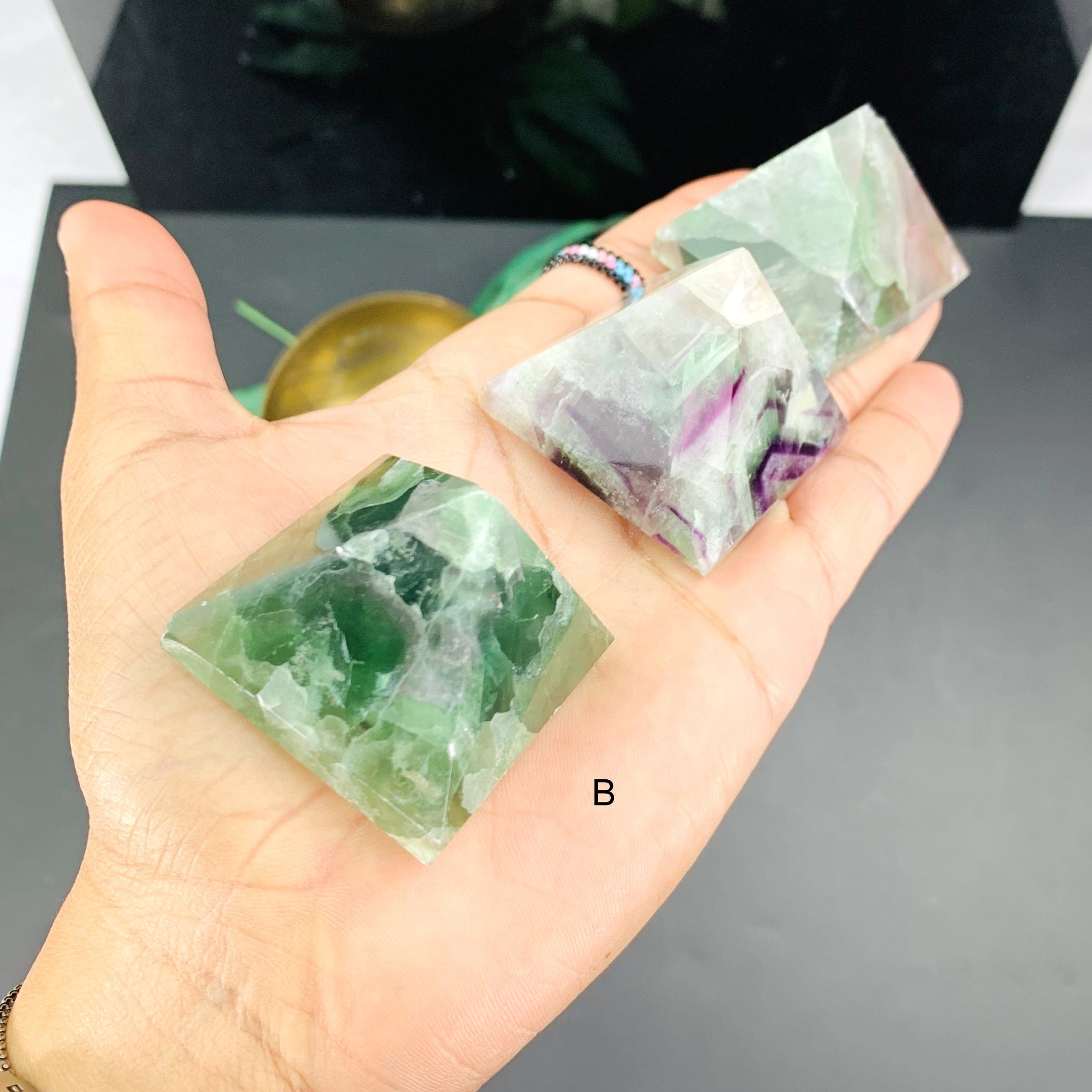 1 Set of Small Fluorite Pyramids - YOU CHOOSE