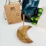 Astrology Moon Crescent Incense Holder - Choose Your Zodiac Sign