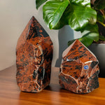 Mahogany Obsidian Crystal Semi Polished Cut Base - By weight -