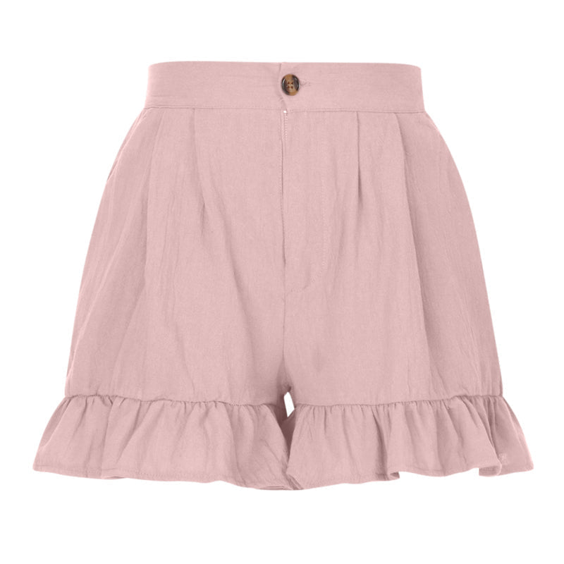 Women's High Waist Ruffle Shorts