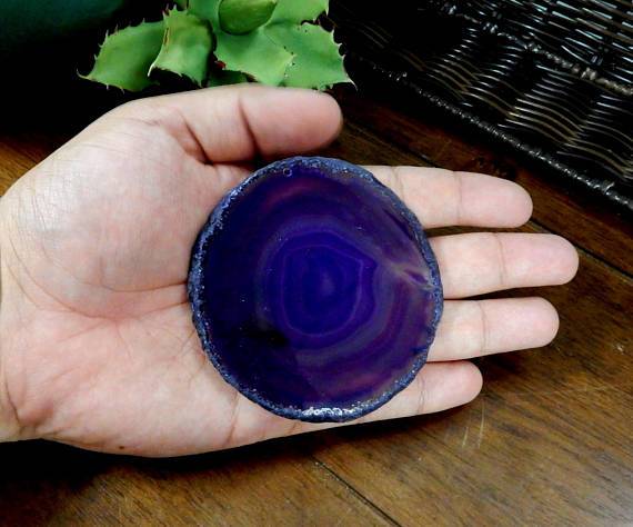 Agate Slices -Top Drilled - Size #2 LARGE AGATE - Crystal Craft Supply