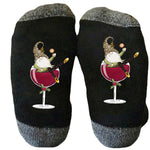 Gnome Wine Glass Unisex Crew Socks