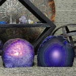 Agate Candle Holders - Assorted Colors - Crystal Decor (RK2)