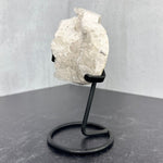 Crystal Quartz Abstract Heart on Metal Stand