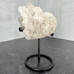 Crystal Quartz Abstract Heart on Metal Stand