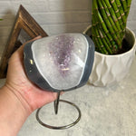 Amethyst and Agate on a Metal Stand - Crystal Home Decor