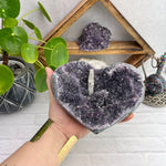 Amethyst Purple Cluster Druzy Heart