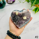 Amethyst Druzy Purple Hearts - YOU CHOOSE