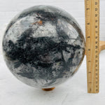 Black Tourmilated Quartz Sphere - OOAK - Collector Piece