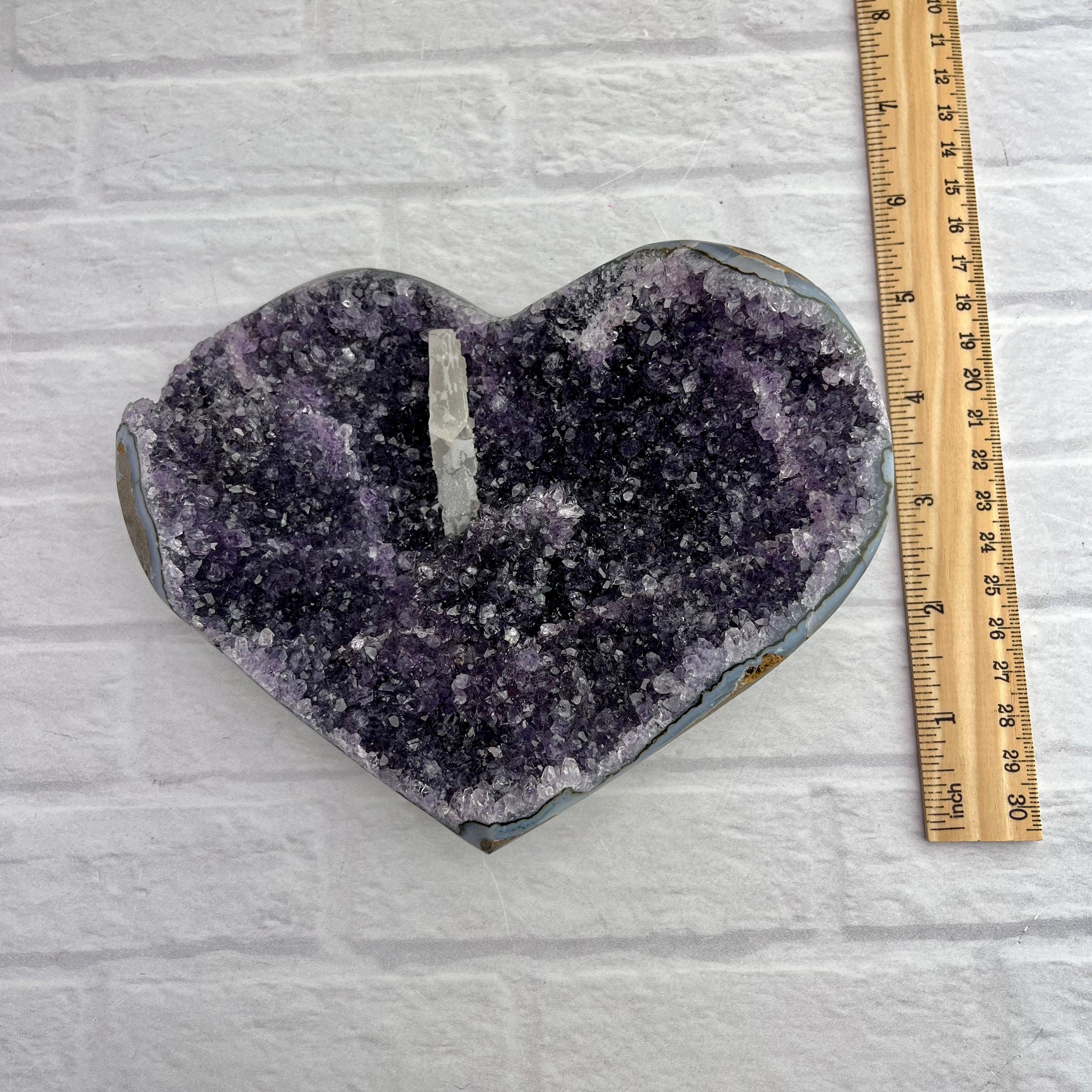 Amethyst Purple Cluster Druzy Heart