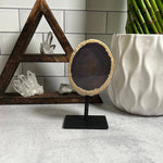 Agate Geode on a Metal Stand