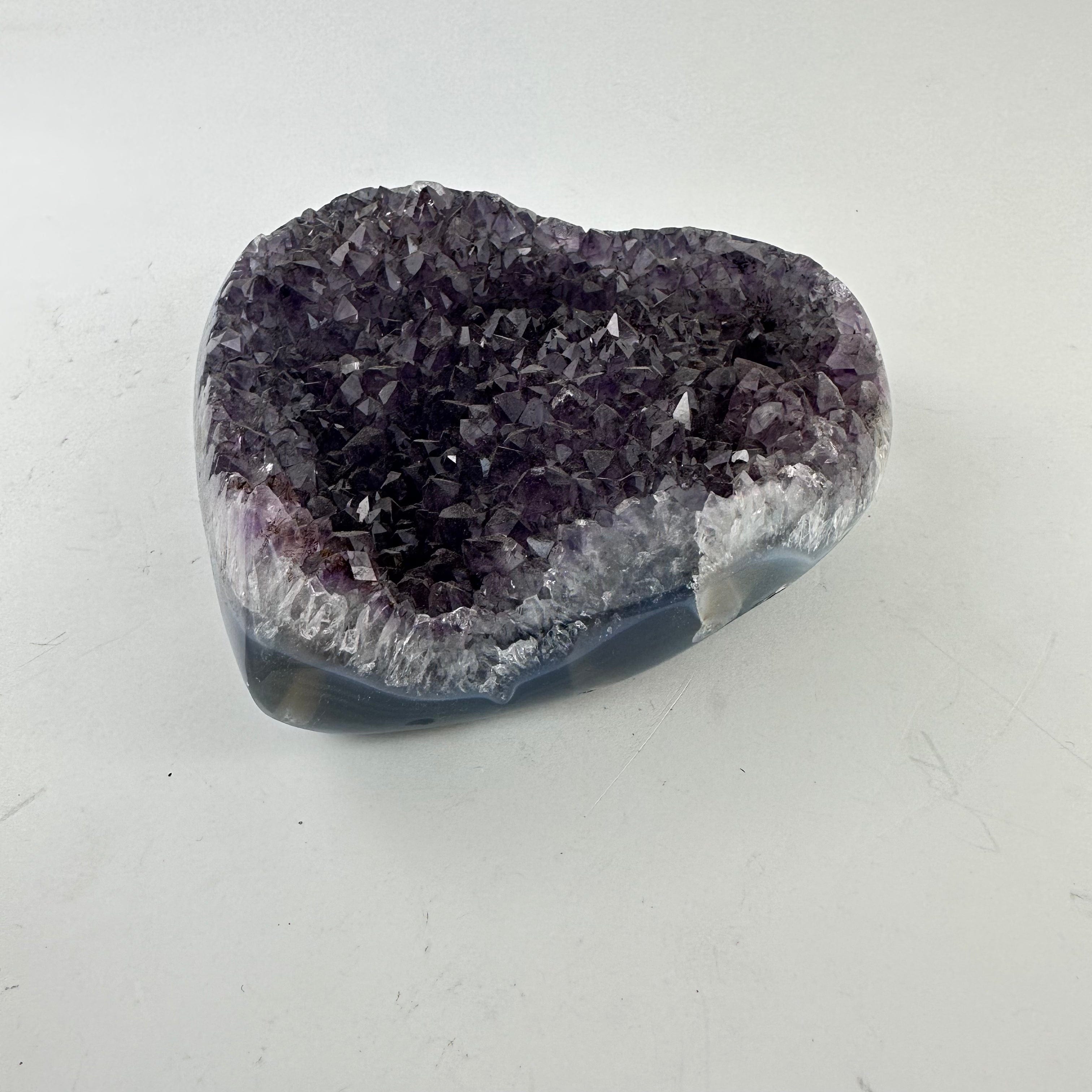 Amethyst Crystal Cluster Heart