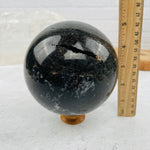 Black Tourmilated Quartz Sphere - OOAK - Polished