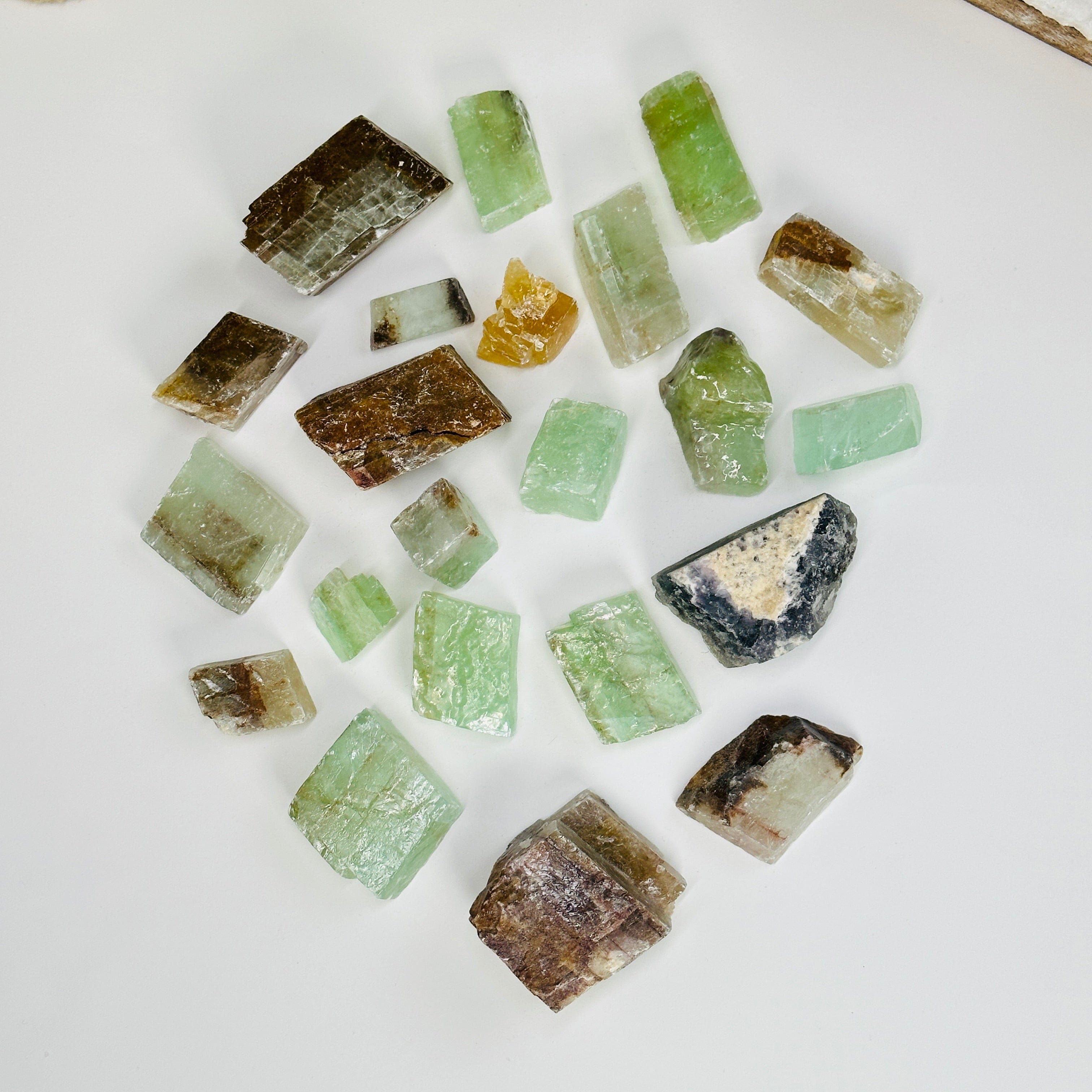 2lbs Green Calcite Pieces YOU GET ALL