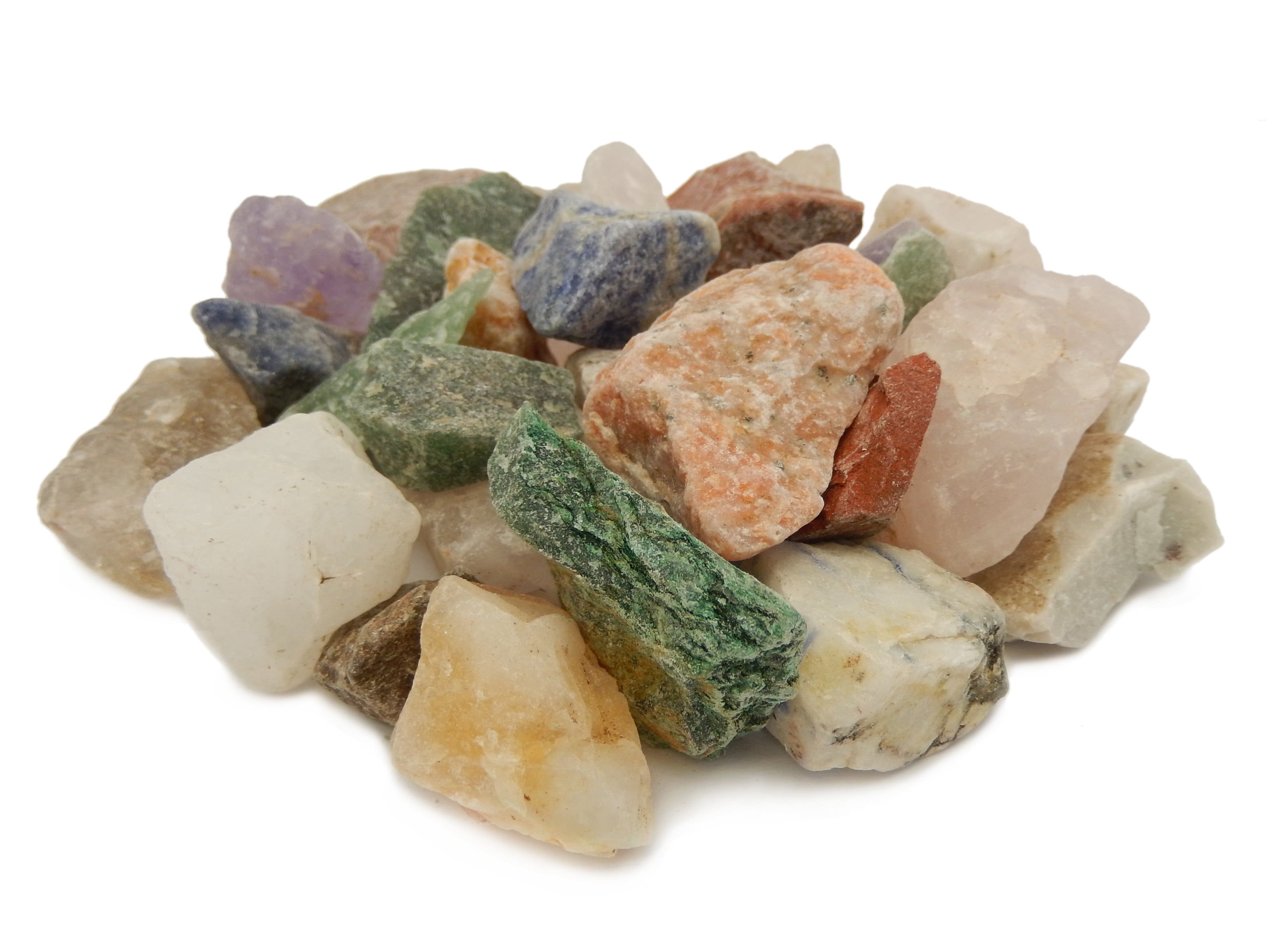 Mix Natural Rough Gemstones Bag - 2.2 lb - Jewelry supplies - Arts and Crafts ( RK157-02)