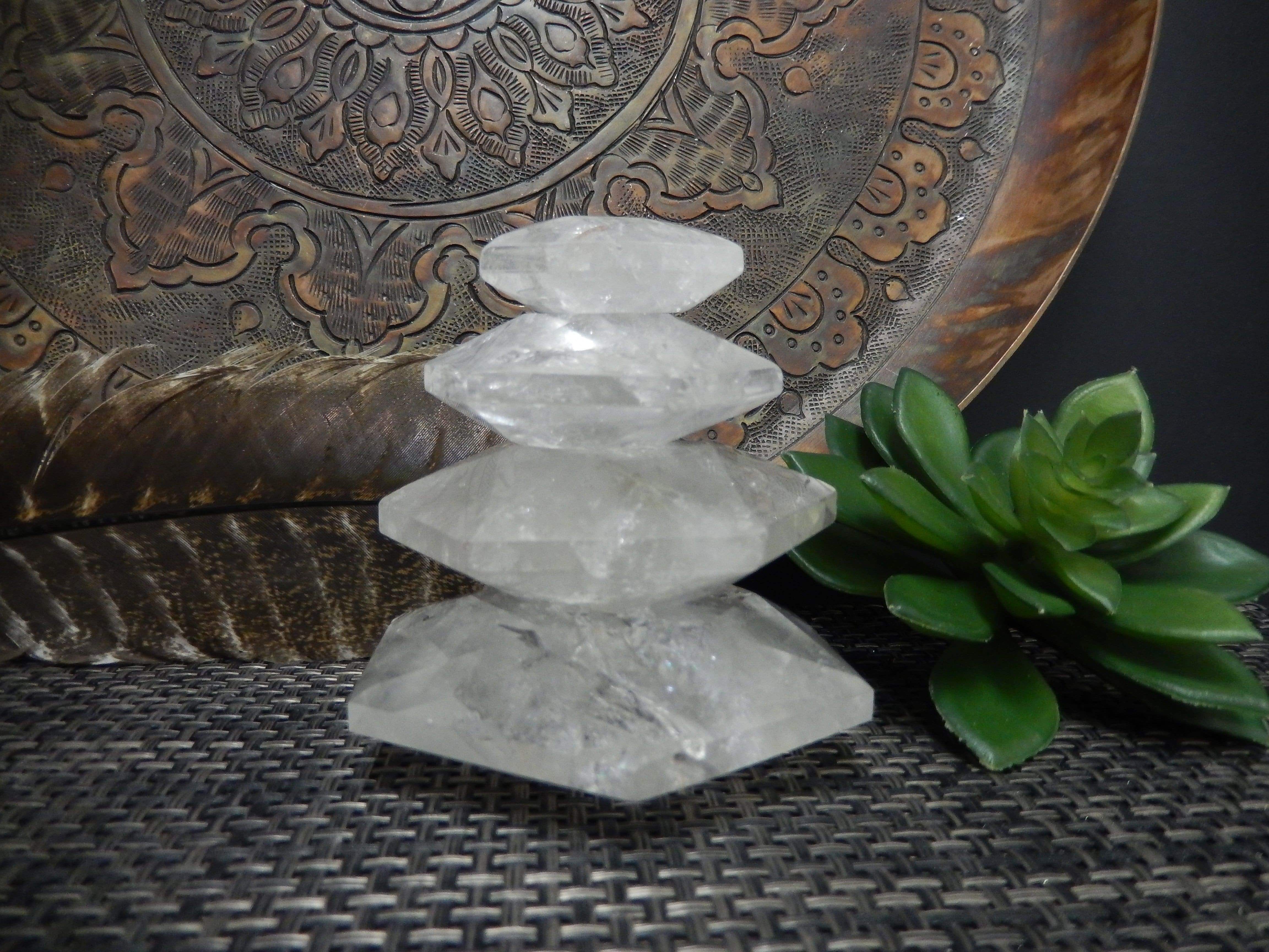 Crystal Quartz Hexagonal Pocket Stone - BY WEIGHT (OF1-S55)