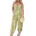 Patchwork Print Loose Jumpsuit