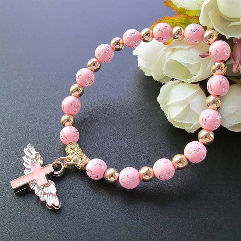 Angel Wing Cross Bracelet